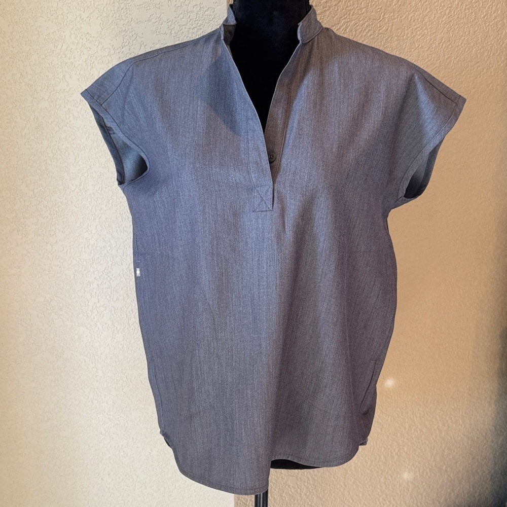 Figs Technical Collection Mandarin Collar Rafaela Graphite XXS